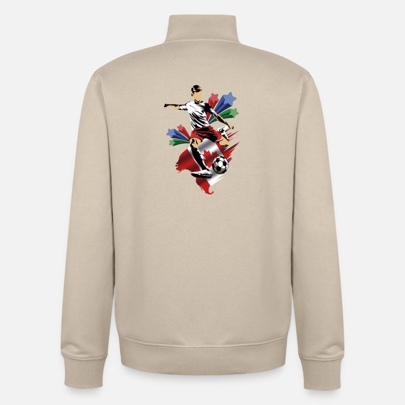 Canada - Canada - Flags - Unisex Organic Zip Sweatshirt by Stanley/Stella - desert dust
