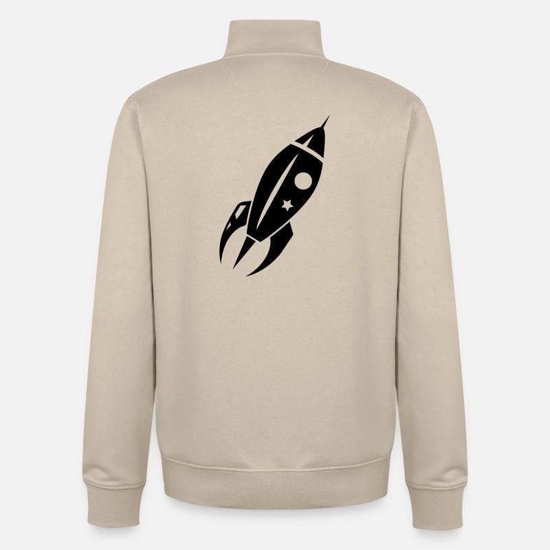 Eine Rakete beim Abflug - Unisex Organic Zip Sweatshirt von Stanley/Stella - Cremebeige