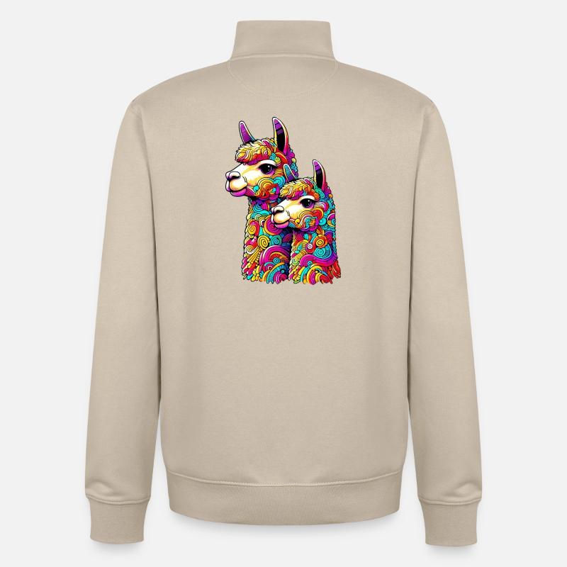 Alpaga - Sweat zippé unisexe en coton bio Stanley/Stella - beige crème