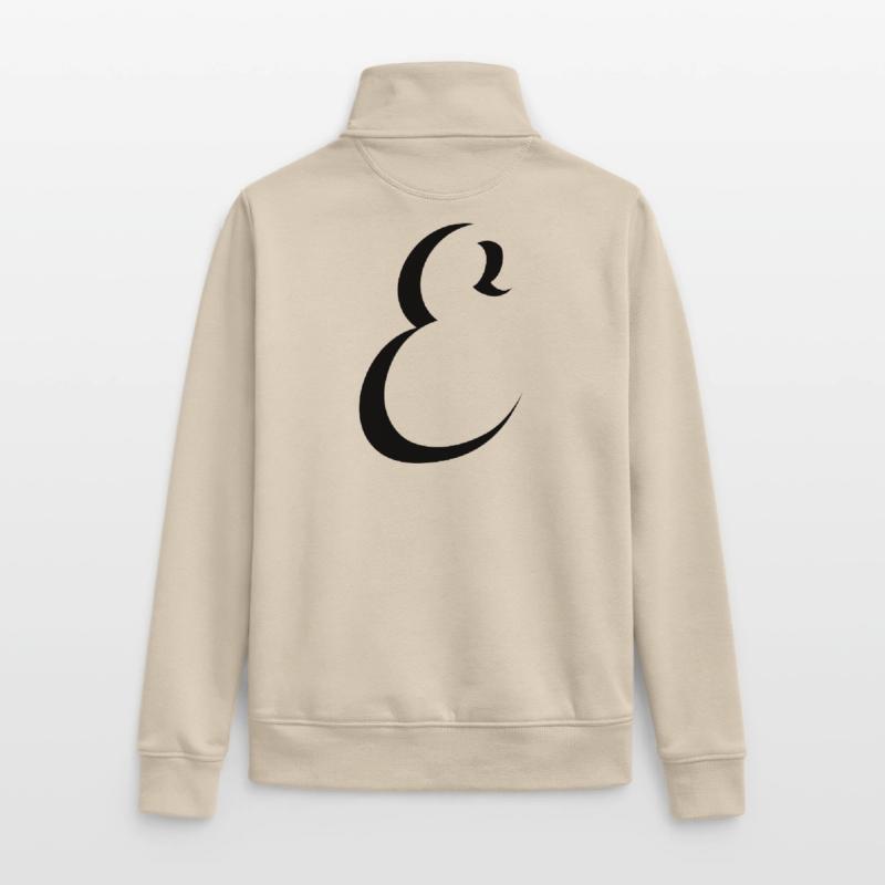 Letter E, Name, der Buchstabe E Unisex Organic Zip Sweatshirt von Stanley/Stella
