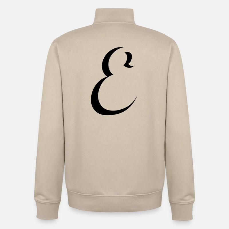 Letter E, name, the letter E - Unisex Organic Zip Sweatshirt by Stanley/Stella - desert dust