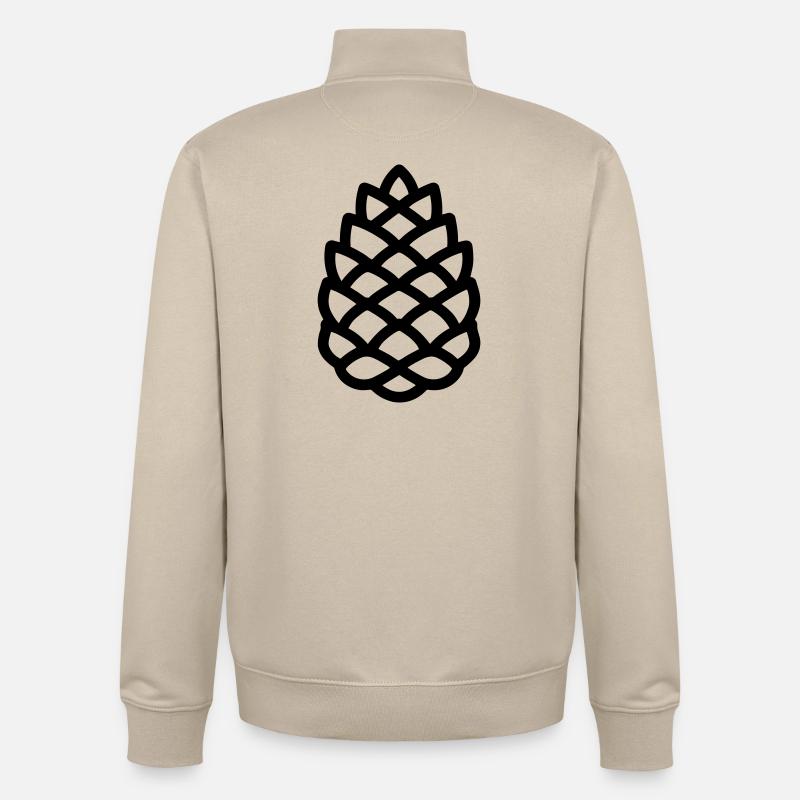Pomme de Pin - Sweat zippé unisexe en coton bio Stanley/Stella - beige crème