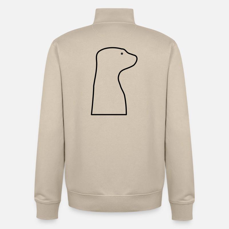 Erdmännchen - Unisex Organic Zip Sweatshirt von Stanley/Stella - Cremebeige