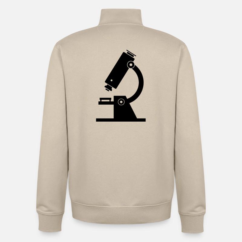 Microscope - Sweat zippé unisexe en coton bio Stanley/Stella - beige crème