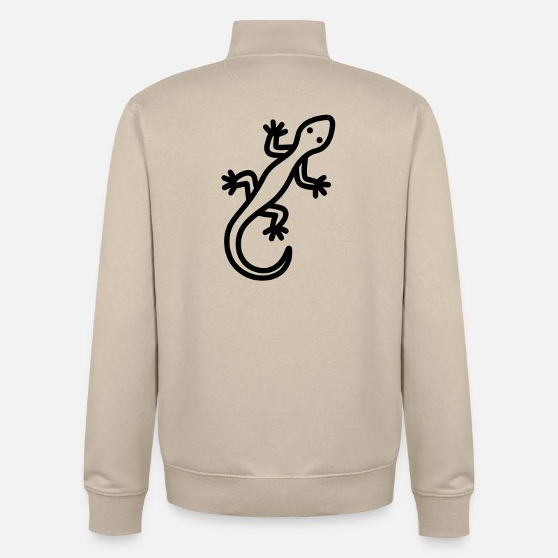 Eidechse - Unisex Organic Zip Sweatshirt von Stanley/Stella - Cremebeige