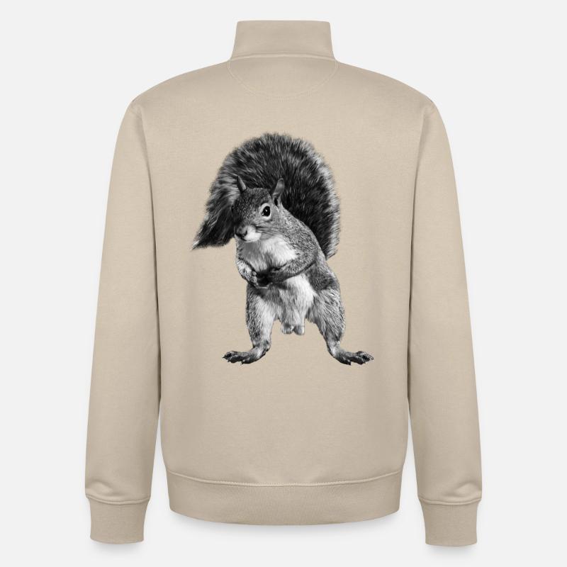 Eichhörnchen - Unisex Organic Zip Sweatshirt von Stanley/Stella - Cremebeige