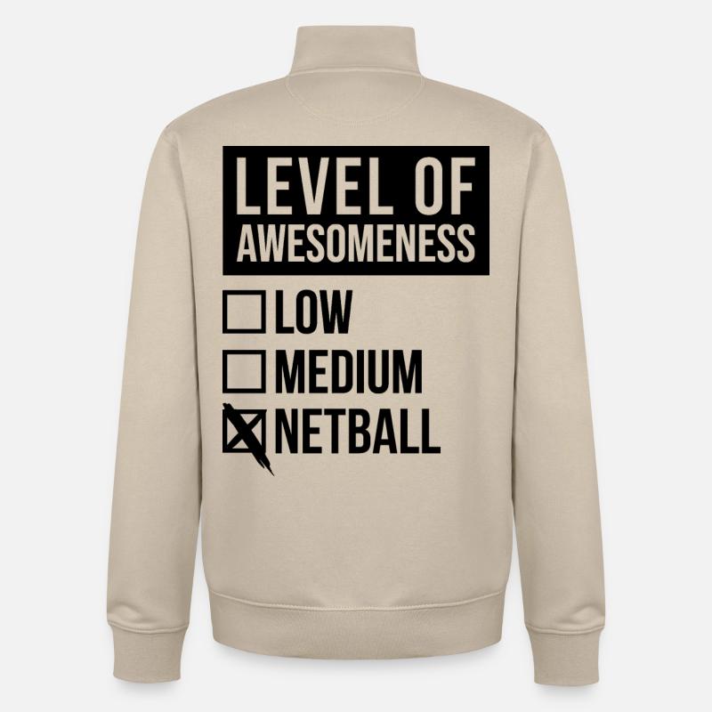 Netball - Sweat zippé unisexe en coton bio Stanley/Stella - beige crème