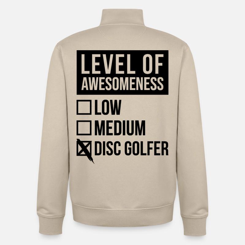 Disc golf - Sweat zippé unisexe en coton bio Stanley/Stella - beige crème