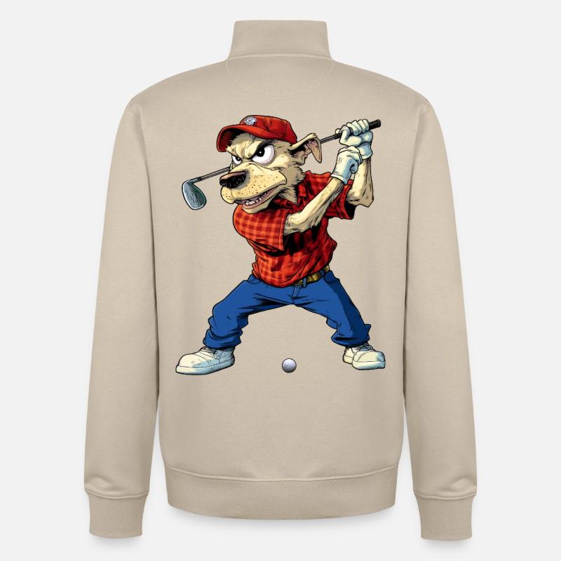 Golf pour chiens - Sweat zippé unisexe en coton bio Stanley/Stella - beige crème