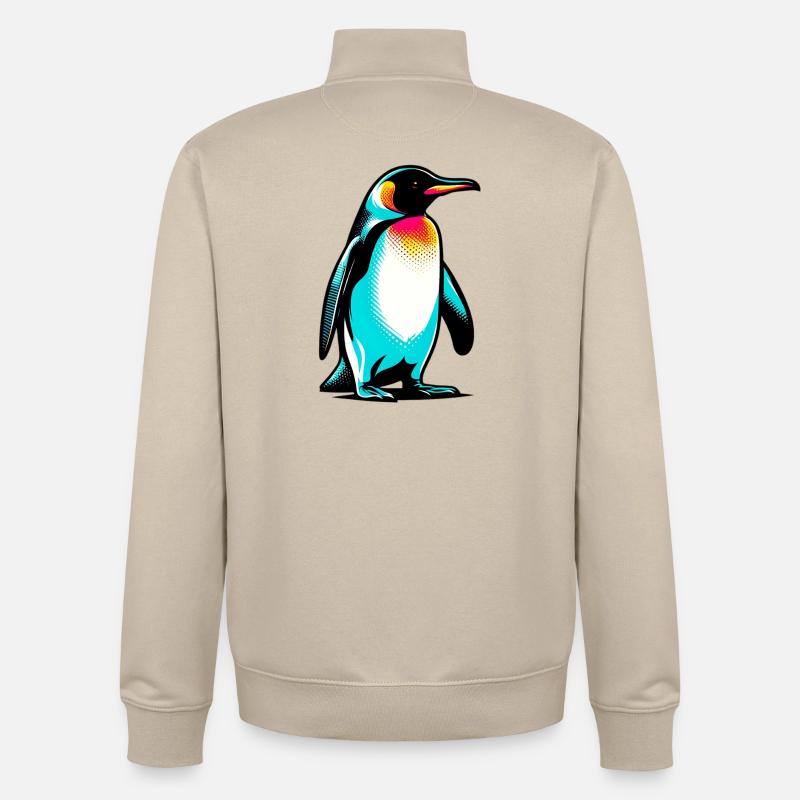 Pingouin - Sweat zippé unisexe en coton bio Stanley/Stella - beige crème