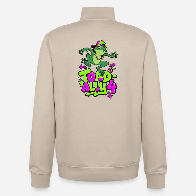 Toad-Ally 4 Cool Toad - Unisex Organic Zip Sweatshirt by Stanley/Stella - desert dust