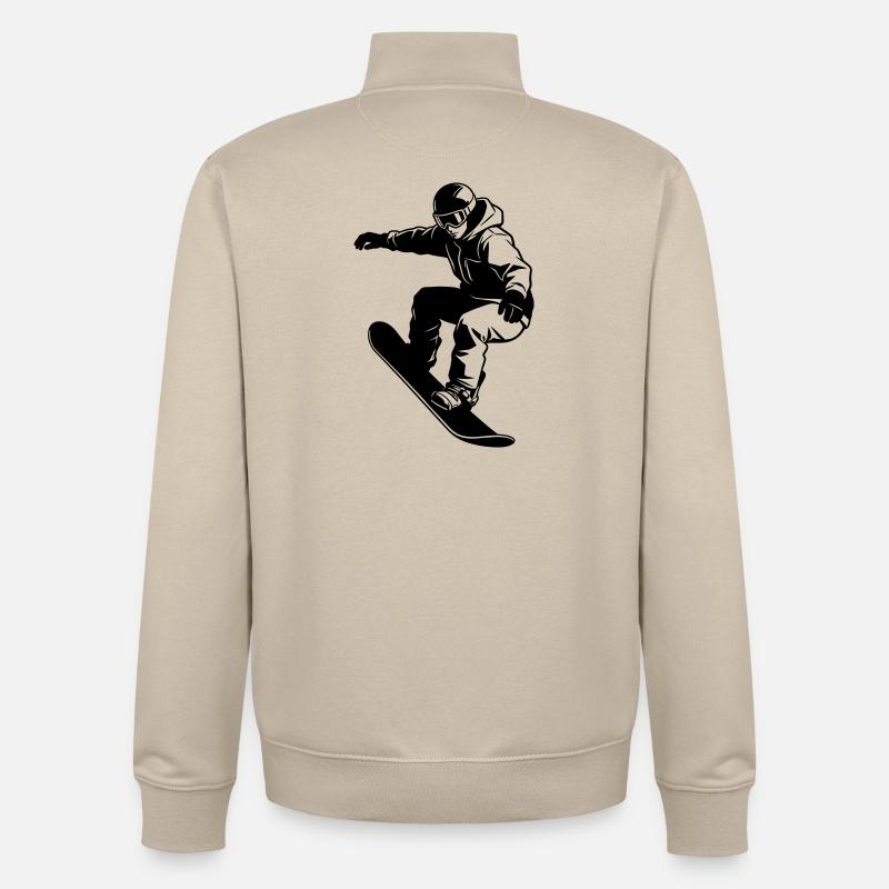 Snowboarder - Unisex Organic Zip Sweatshirt von Stanley/Stella - Cremebeige
