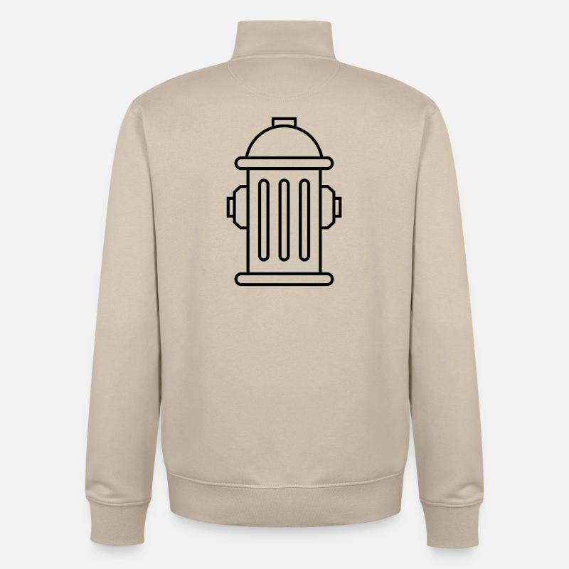 Borne d’incendie - Sweat zippé unisexe en coton bio Stanley/Stella - beige crème