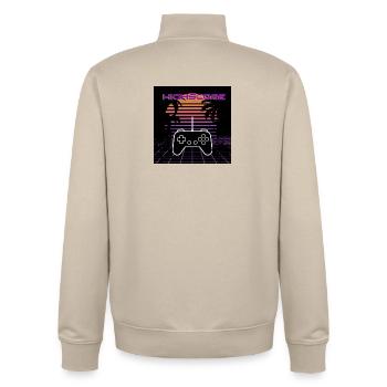 Highscore - Unisex Organic Zip Sweatshirt von Stanley/Stella - Cremebeige - Hinten - AI Model Male 185 dark (185cm)