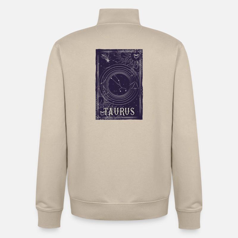 Taurus Sternbild Orbit Design - Unisex Organic Zip Sweatshirt von Stanley/Stella - Cremebeige