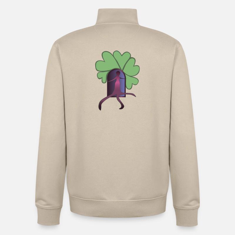 Sortez Rose - Sweat zippé unisexe en coton bio Stanley/Stella - beige crème