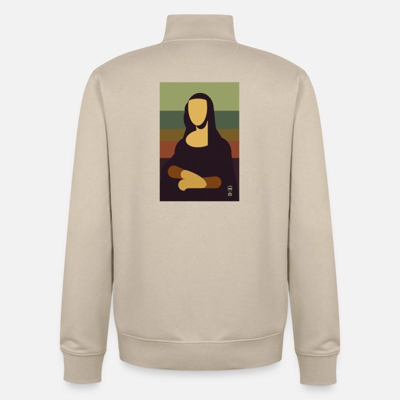 Mona Lisa - Unisex Organic Zip Sweatshirt von Stanley/Stella - Cremebeige