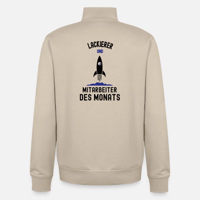 Mitarbeiter des Monats Lackierer Bester Maler - Unisex Organic Zip Sweatshirt von Stanley/Stella - Cremebeige