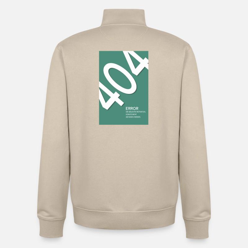 Error 404 Motivation Not Found - Unisex Organic Zip Sweatshirt von Stanley/Stella - Cremebeige