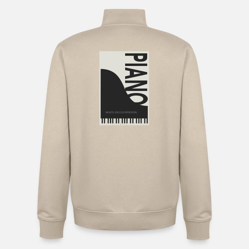 Piano – 88 Keys Endless Expression - Unisex Organic Zip Sweatshirt von Stanley/Stella - Cremebeige