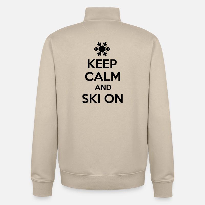 Ski - Sweat zippé unisexe en coton bio Stanley/Stella - beige crème