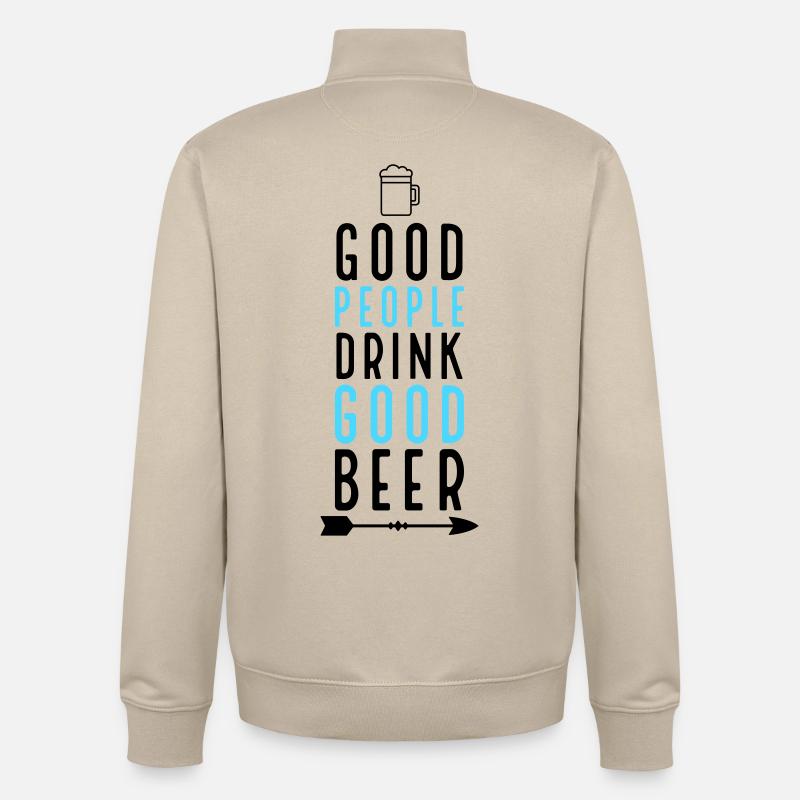 Bier - Unisex Organic Zip Sweatshirt von Stanley/Stella - Cremebeige