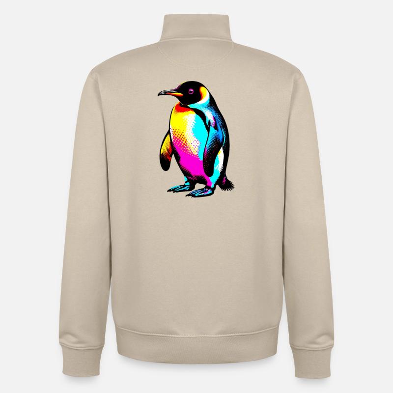 Pinguin - Unisex Organic Zip Sweatshirt von Stanley/Stella - Cremebeige