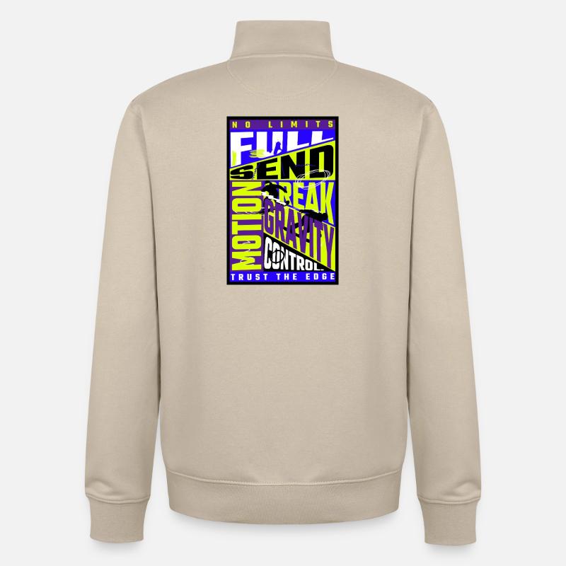 Snowboarding Design – Freestyle Gravity Control - Unisex Organic Zip Sweatshirt von Stanley/Stella - Cremebeige