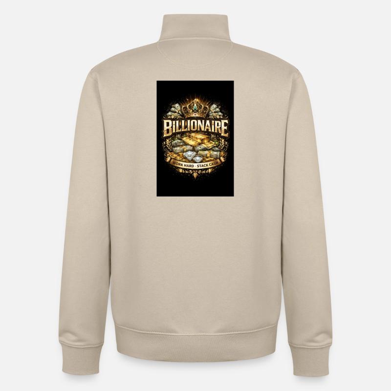 6D0F5E12-D063-4FDD-AC08-1CA5FF0643D0 - Sweat zippé unisexe en coton bio Stanley/Stella - beige crème