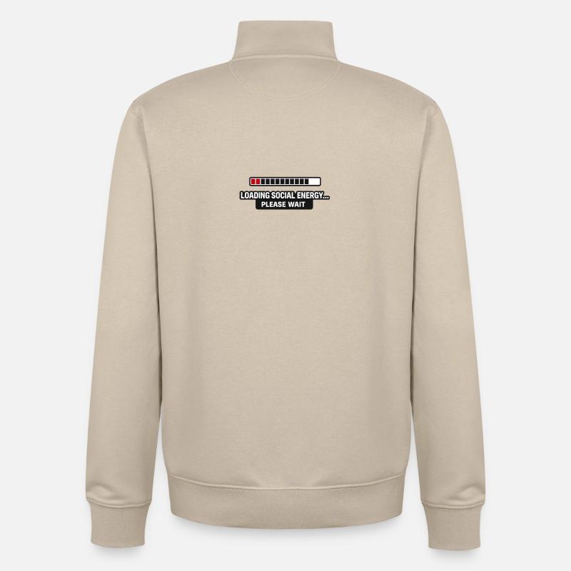 Soziale Energie wird geladen - Unisex Organic Zip Sweatshirt von Stanley/Stella - Cremebeige