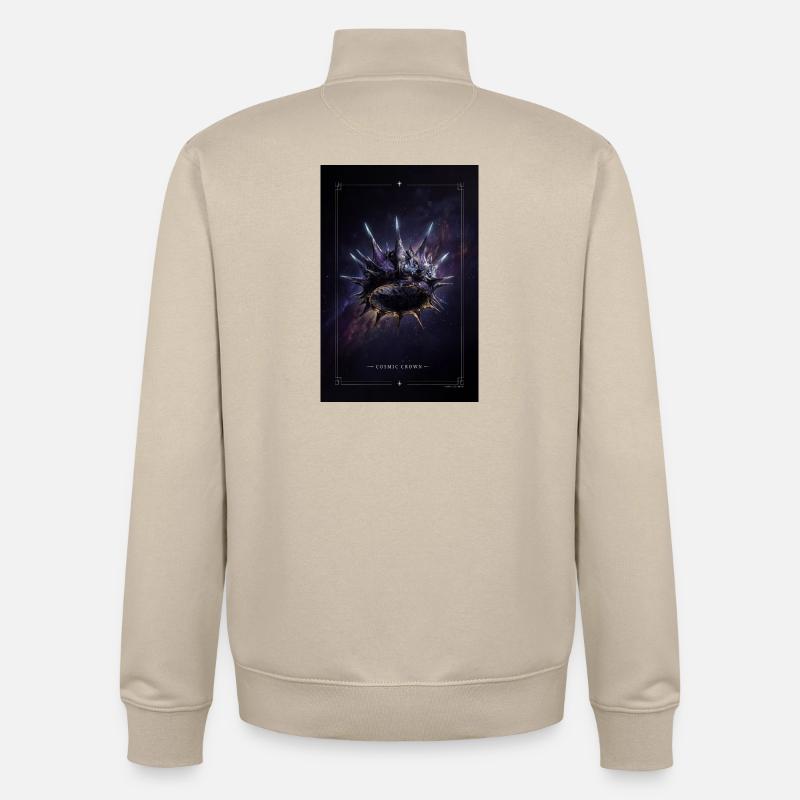 Kosmischer Kronennebelring - Unisex Organic Zip Sweatshirt von Stanley/Stella - Cremebeige