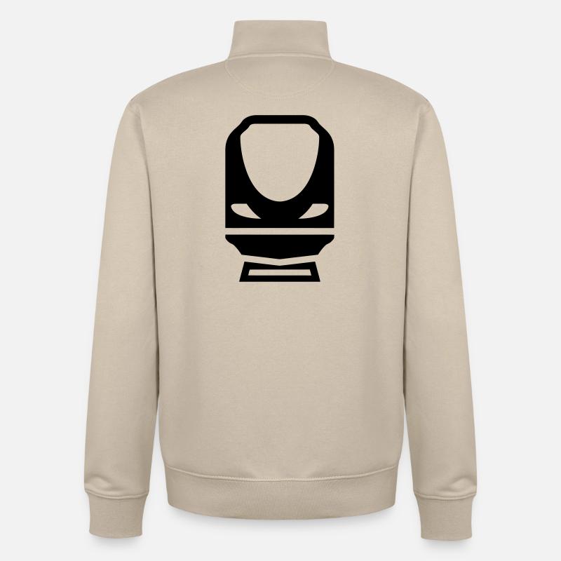 Eisenbahner / Eisenbahnen / Eisenbahn / Bahn - Unisex Organic Zip Sweatshirt von Stanley/Stella - Cremebeige
