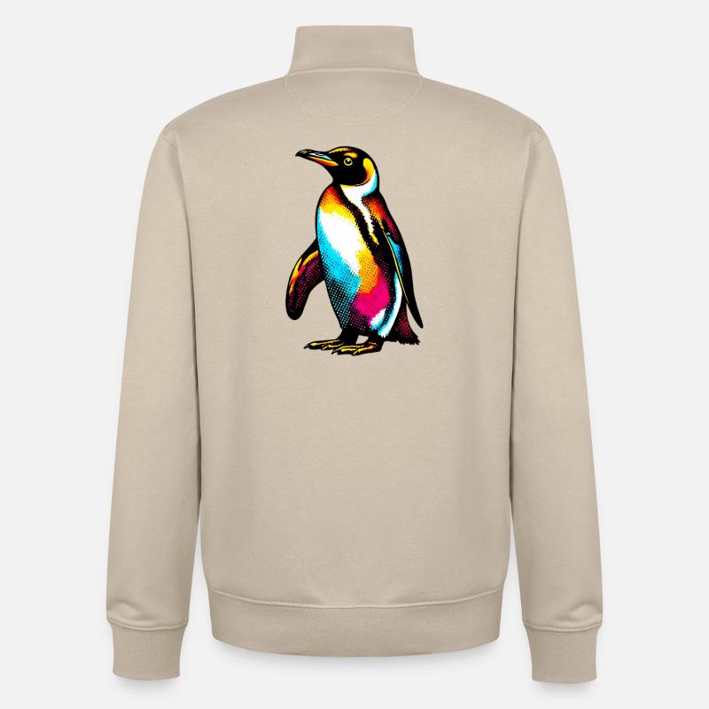 Pingouin - Sweat zippé unisexe en coton bio Stanley/Stella - beige crème