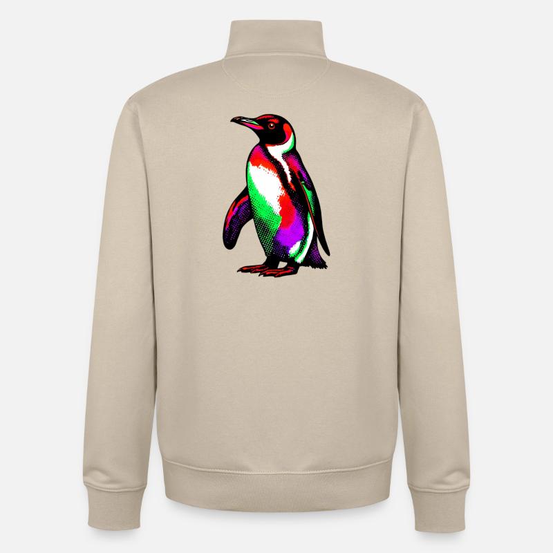 Pingouin - Sweat zippé unisexe en coton bio Stanley/Stella - beige crème