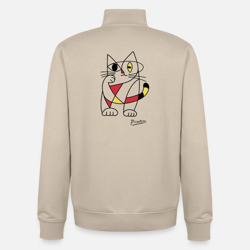 Picatsso - Sweat zippé unisexe en coton bio Stanley/Stella - beige crème
