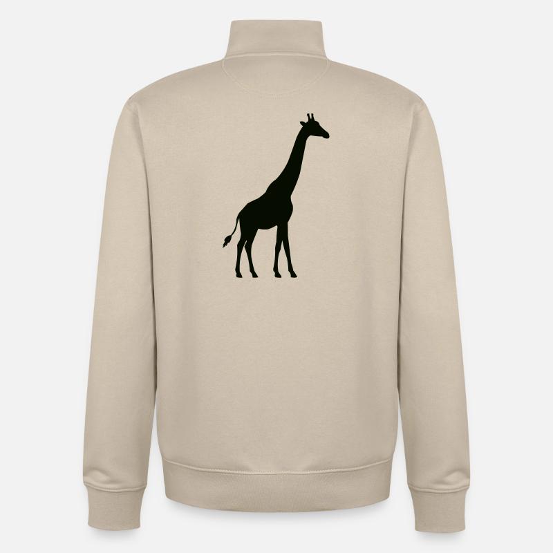 Giraffe - Unisex Organic Zip Sweatshirt by Stanley/Stella - desert dust