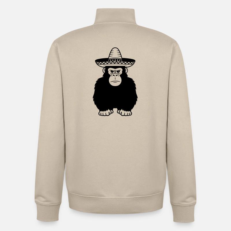 Gorilla-Sombrero - Unisex Organic Zip Sweatshirt von Stanley/Stella - Cremebeige