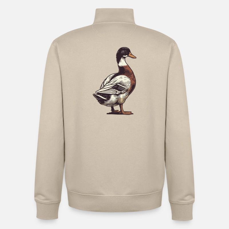 Erpel - Unisex Organic Zip Sweatshirt von Stanley/Stella - Cremebeige