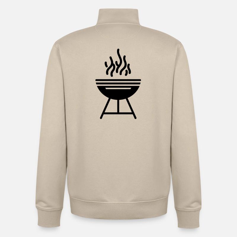 bbq - Sweat zippé unisexe en coton bio Stanley/Stella - beige crème