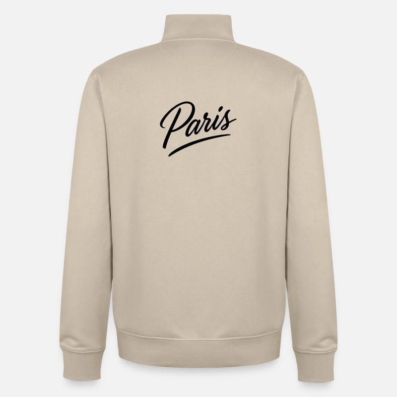 Pariser Script-Schriftzug - Unisex Organic Zip Sweatshirt von Stanley/Stella - Cremebeige