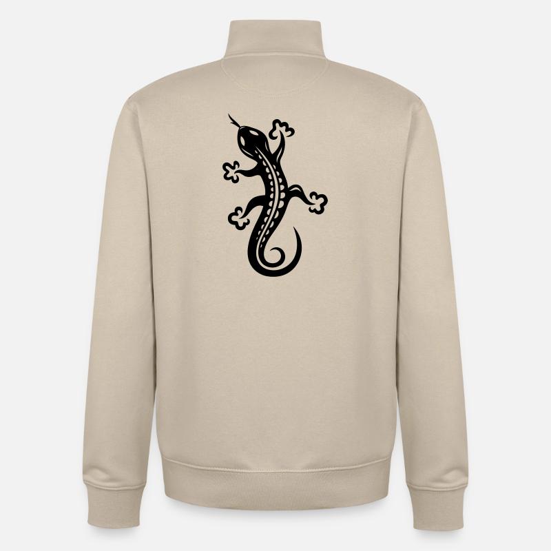 Echse, Eidechse - Unisex Organic Zip Sweatshirt von Stanley/Stella - Cremebeige