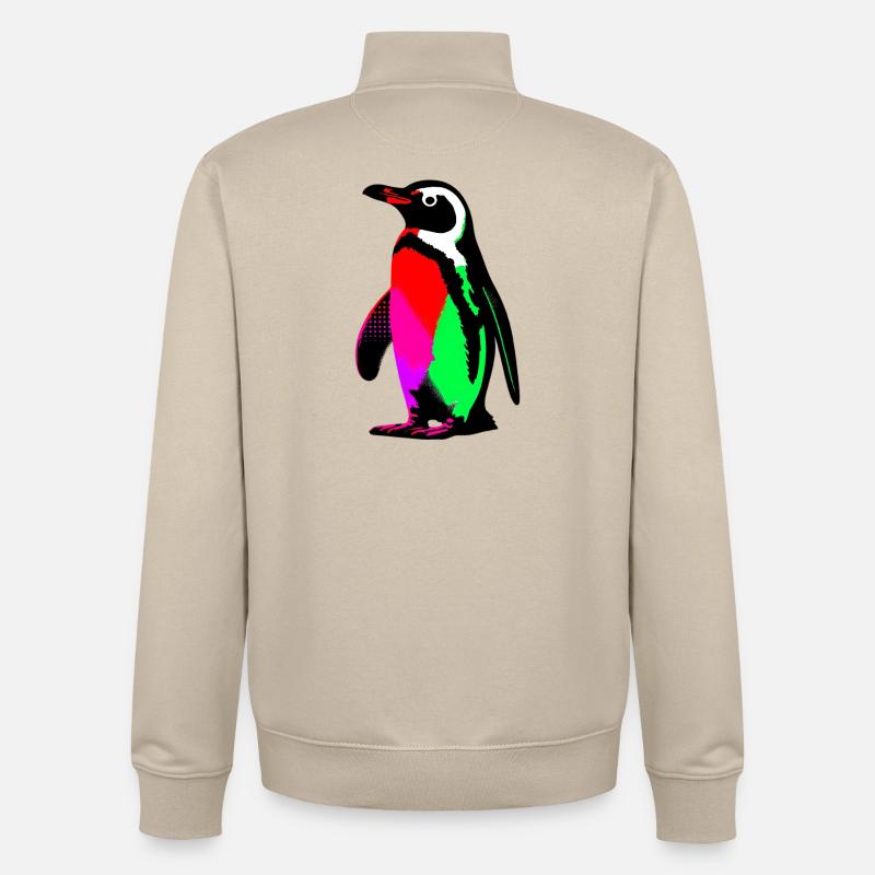 Pinguin - Unisex Organic Zip Sweatshirt von Stanley/Stella - Cremebeige