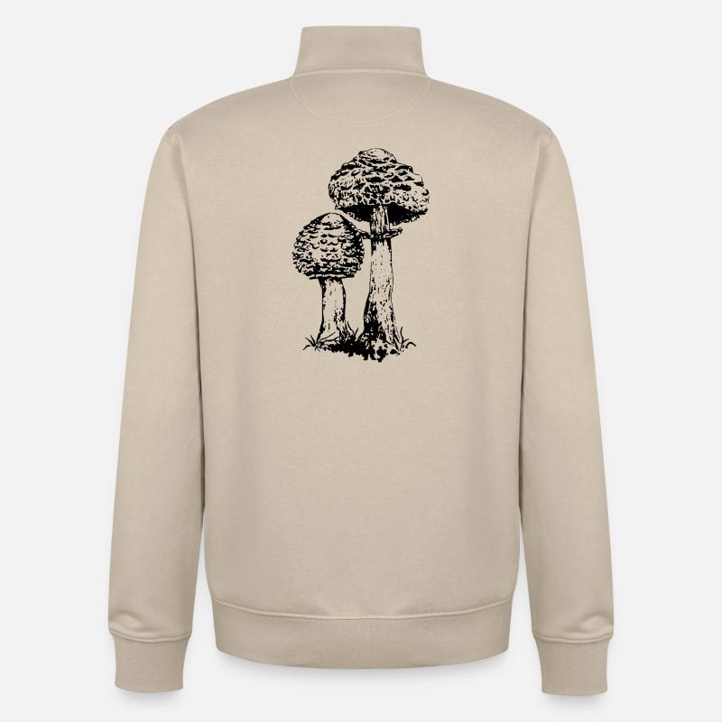 ACCUMULATEUR CHAMPIGNON - Sweat zippé unisexe en coton bio Stanley/Stella - beige crème