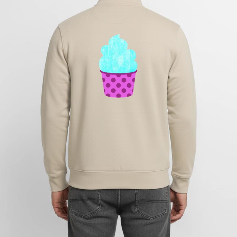 Eis Eiscreme Eiskrem Dots Punkte Softeis Sommer Unisex Organic Zip Sweatshirt von Stanley/Stella