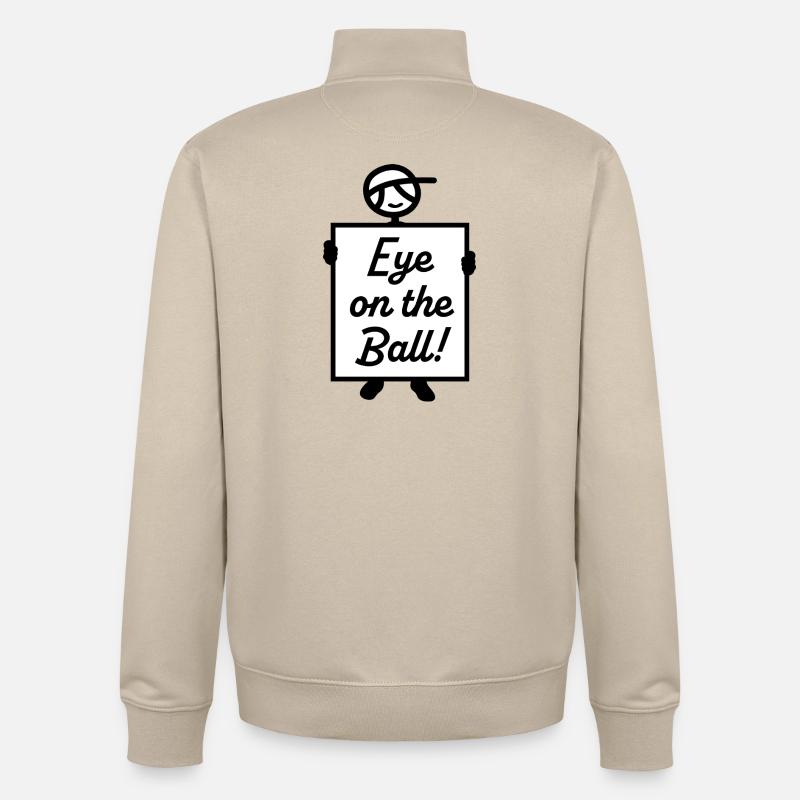 Œil sur la balle - Sweat zippé unisexe en coton bio Stanley/Stella - beige crème