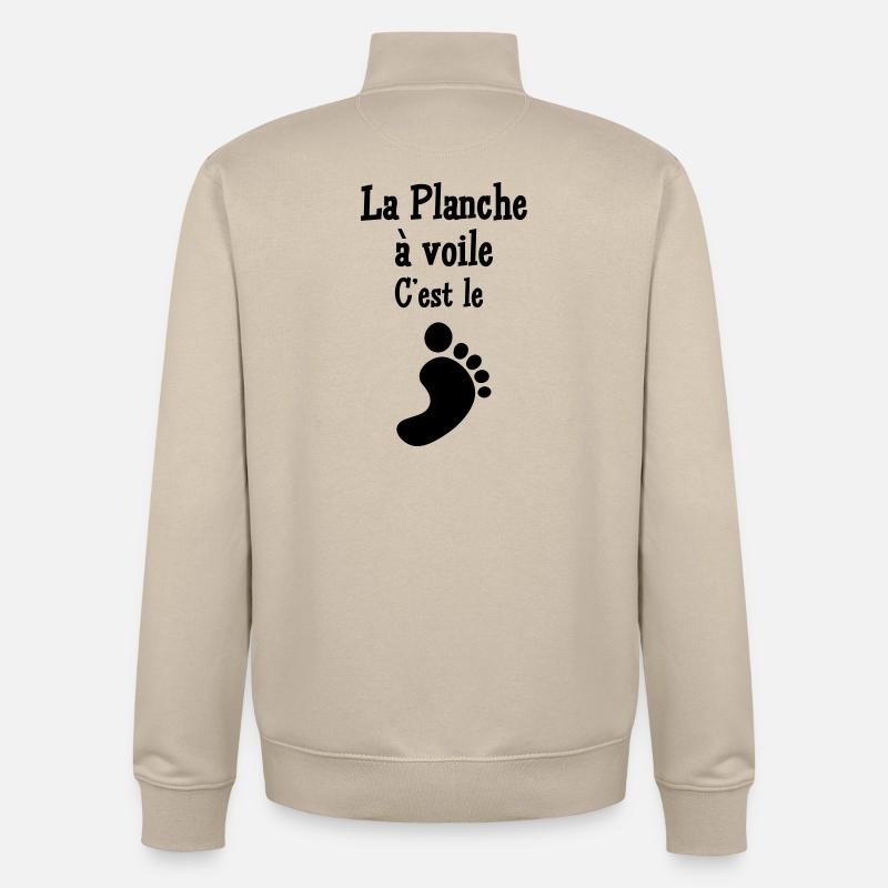 Windsurfen / Windsurfer / Windsurf / Windsurfing - Unisex Organic Zip Sweatshirt von Stanley/Stella - Cremebeige