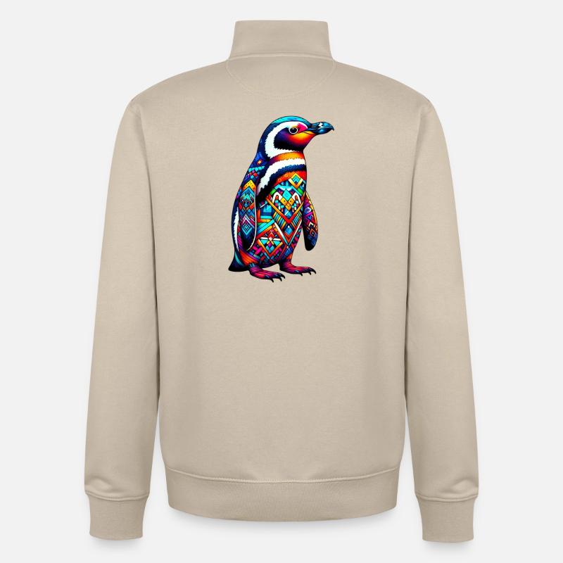 Pingouin - Sweat zippé unisexe en coton bio Stanley/Stella - beige crème