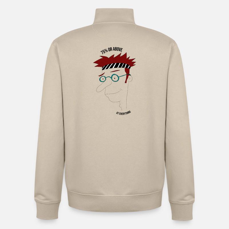 75 % oder mehr in allem, Mann - Unisex Organic Zip Sweatshirt von Stanley/Stella - Cremebeige