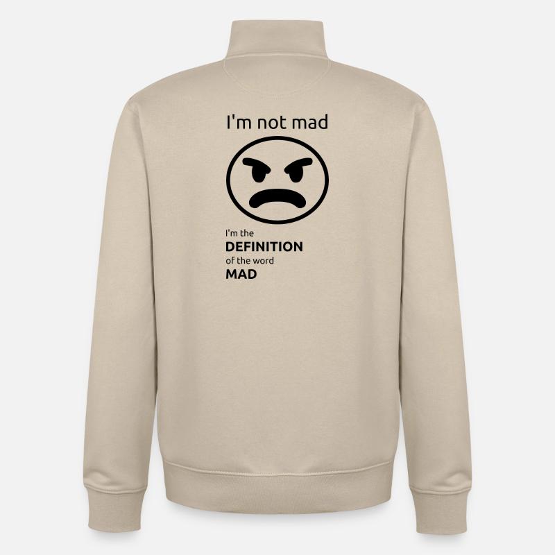 Ich bin nicht sauer - Unisex Organic Zip Sweatshirt von Stanley/Stella - Cremebeige