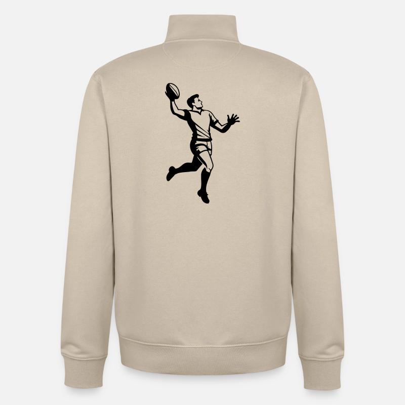 Rugby - Sweat zippé unisexe en coton bio Stanley/Stella - beige crème